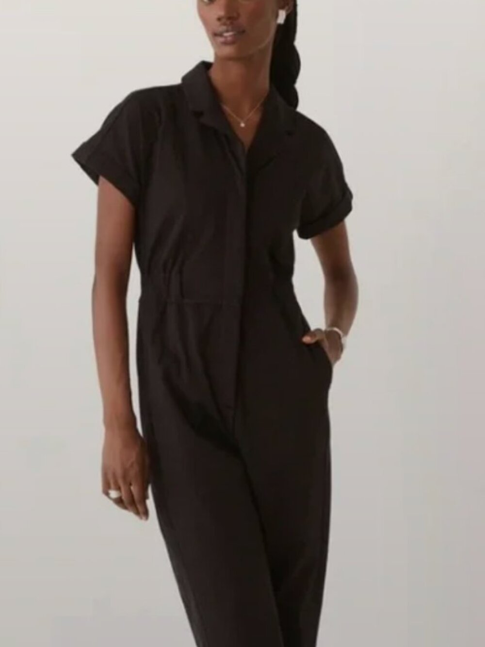 Flattering JUMPSUIT! Frank and Oak, designed for bike commute, amazing details!